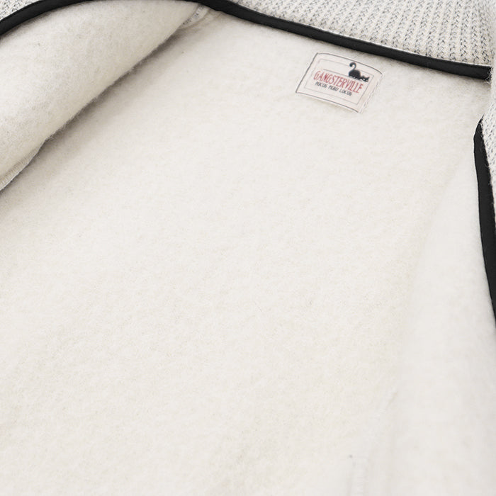 GANGSTERVILLE Other outerwear 90% wool, 10% cotton Ivory, Black GSV-17-AW-11 mens M Used Authentic