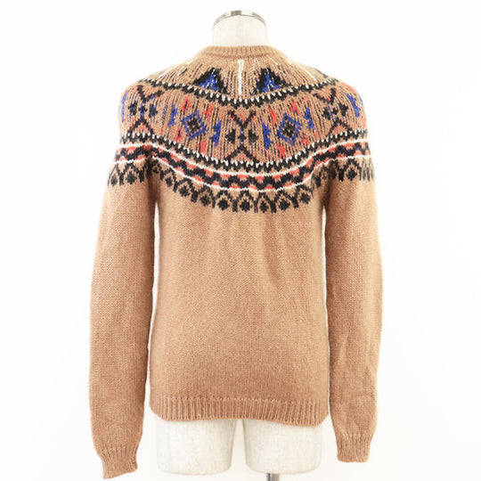 GUCCI knit [Outer material] 35% mohair, 35% wool Brown, Multicolor 387715-Z4940 mens M Used Authentic