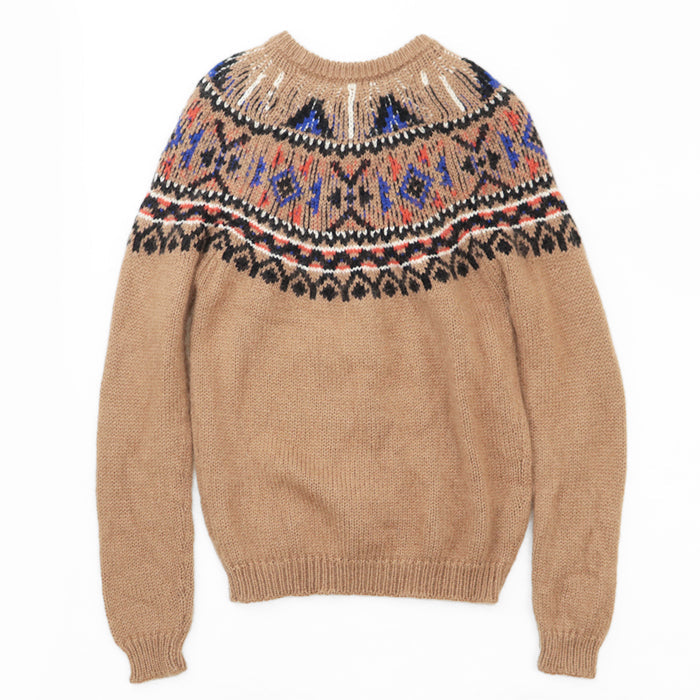GUCCI knit [Outer material] 35% mohair, 35% wool Brown, Multicolor 387715-Z4940 mens M Used Authentic