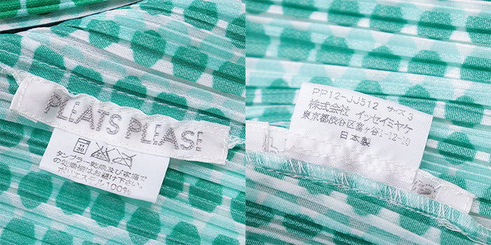 PLEATS PLEASE Short sleeve shirt polyester green PP12-JJ512 3