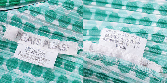 PLEATS PLEASE Short sleeve shirt polyester green PP12-JJ512 3