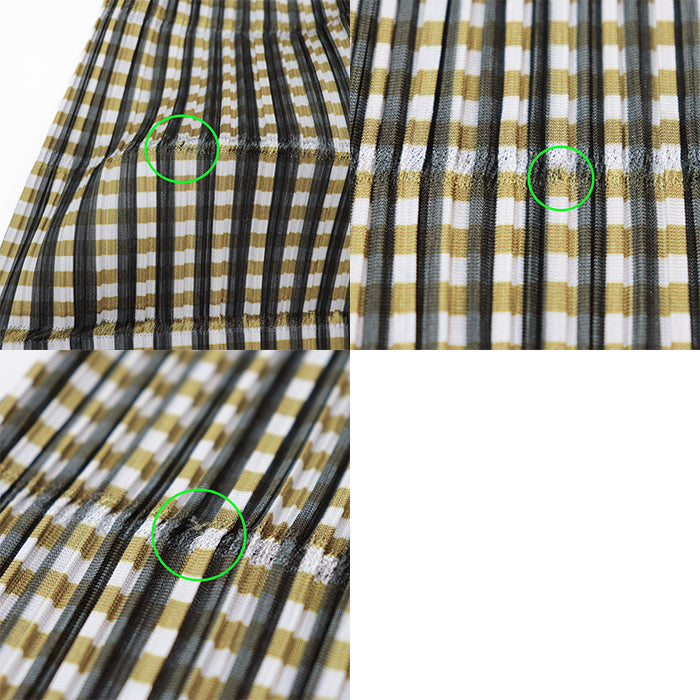 PLEATS PLEASE one piece [Outer material] 100% polyester Mustard white PP41-JT576 Women 3 Used Authentic