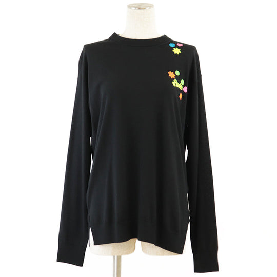 LOEWE knit [Outer material] 98% wool, 2% polyester Black neon yellow Women S Used Authentic