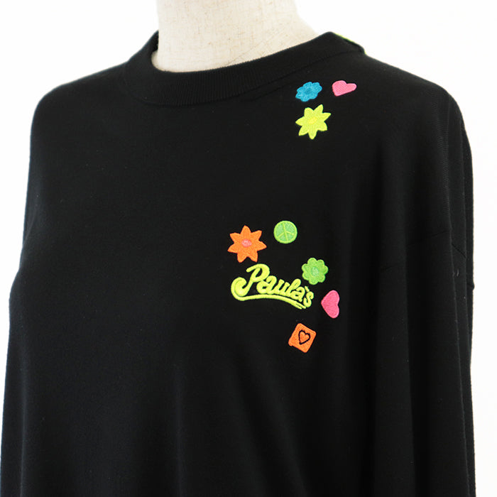 LOEWE knit [Outer material] 98% wool, 2% polyester Black neon yellow Women S Used Authentic