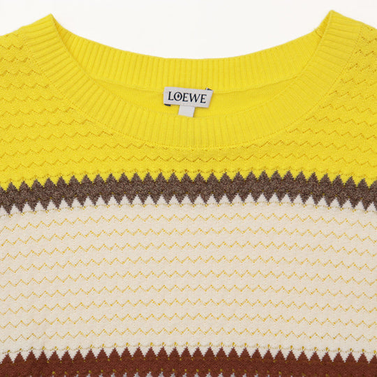 LOEWE knit [Outer material] 100% cotton yellow unisex(Unisex) M Used Authentic
