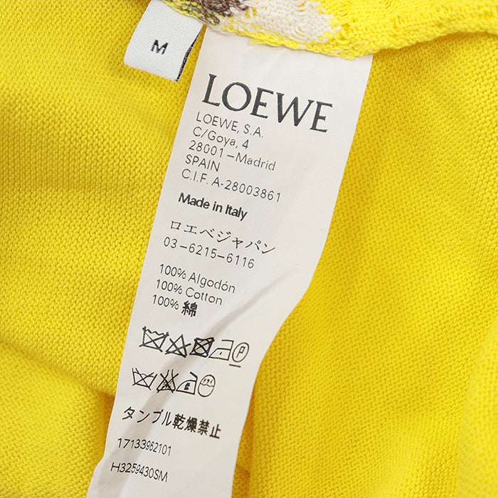LOEWE knit [Outer material] 100% cotton yellow unisex(Unisex) M Used Authentic