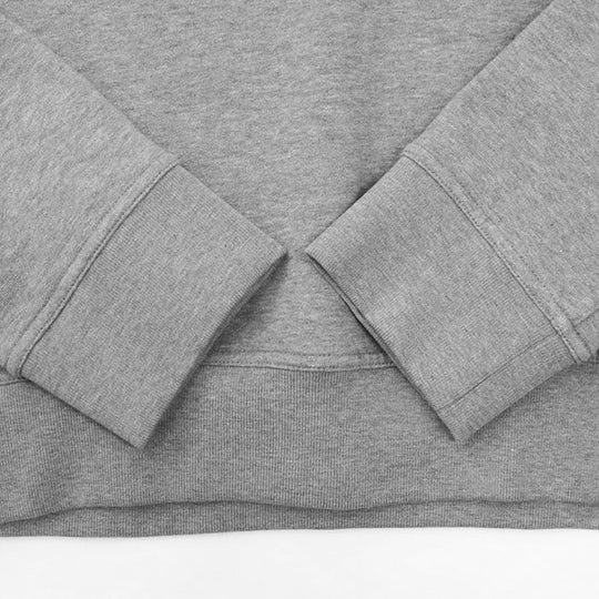 HERMES Hoodie 100% cotton, knit part: 90% cotton, 10% polyurethane [leather part] 100% sheep leather gray mens L Used Authentic