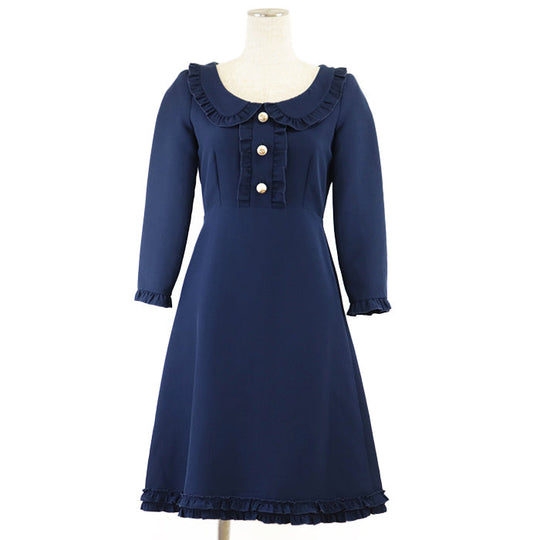 GUCCI one piece [Outer material] 53% silk, 47% cotton blue Women 36 Used Authentic