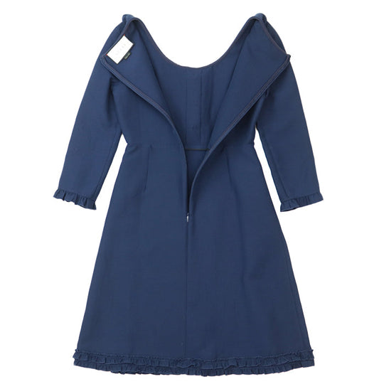 GUCCI one piece [Outer material] 53% silk, 47% cotton blue Women 36 Used Authentic