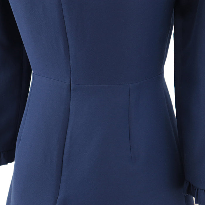 GUCCI one piece [Outer material] 53% silk, 47% cotton blue Women 36 Used Authentic