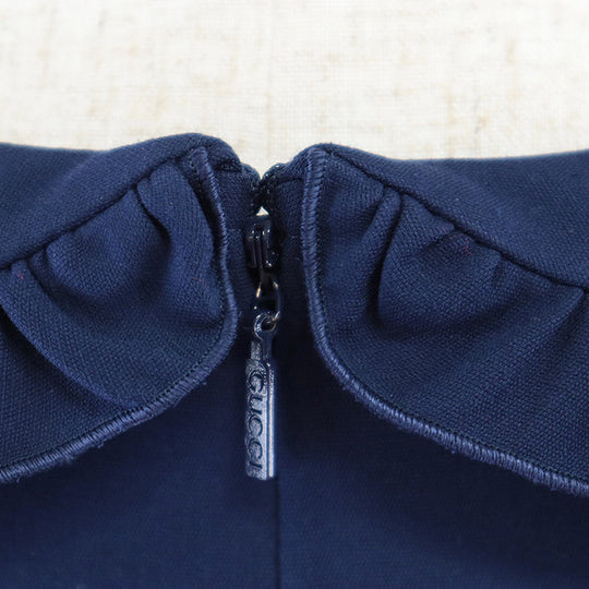 GUCCI one piece [Outer material] 53% silk, 47% cotton blue Women 36 Used Authentic