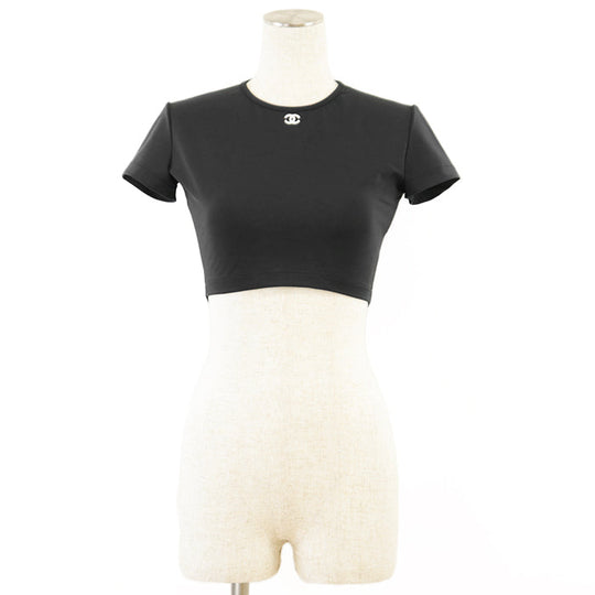 CHANEL Cut [Outer material] 80% polyamide, 20% spandex black Women 40 Used Authentic