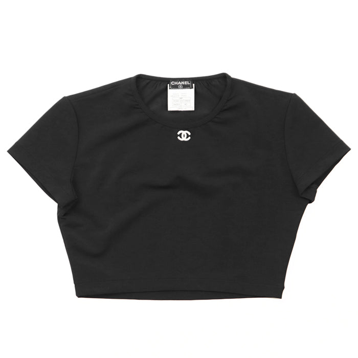 CHANEL Cut [Outer material] 80% polyamide, 20% spandex black Women 40 Used Authentic