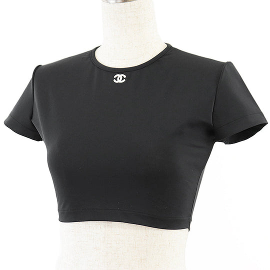 CHANEL Cut [Outer material] 80% polyamide, 20% spandex black Women 40 Used Authentic