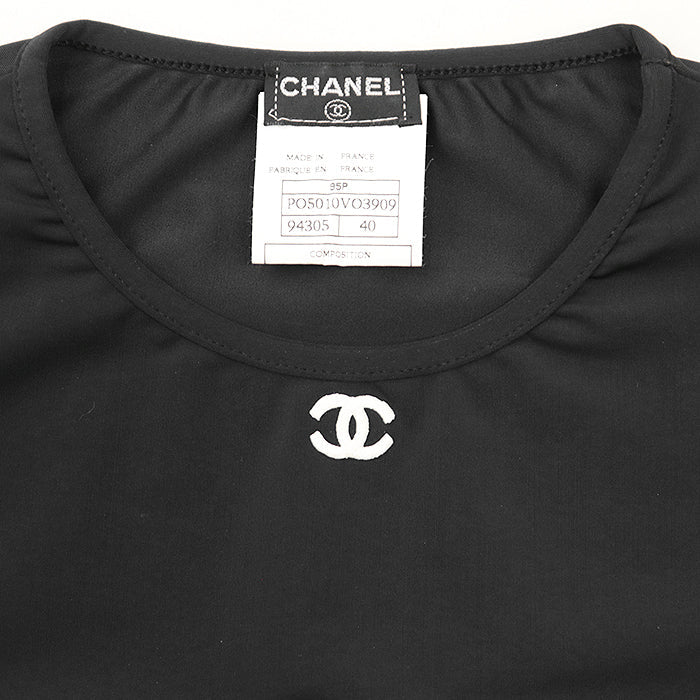 CHANEL Cut [Outer material] 80% polyamide, 20% spandex black Women 40 Used Authentic