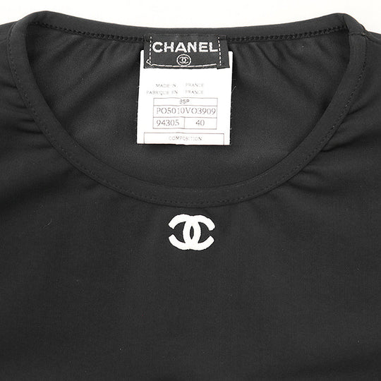 CHANEL Cut [Outer material] 80% polyamide, 20% spandex black Women 40 Used Authentic
