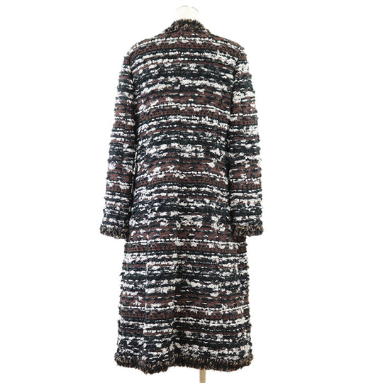 DOLCE&GABBANA coat Outer: 1% nylon [Outer] 87% acrylic, 17% polyester [Lining] 53% cotton, 28% nylon Brown white black Women 40 Used Authentic