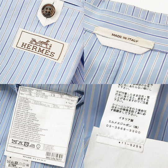 HERMES Other outerwear cotton 100% Sac blue G19701K mens 48 Used Authentic