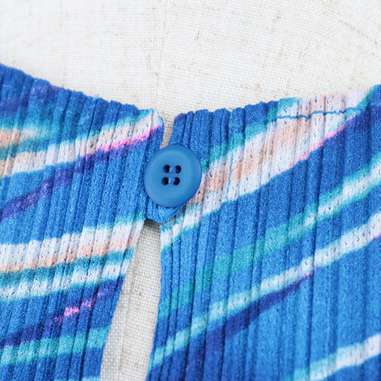 PLEATS PLEASE Cut polyester Blue yellow 3
