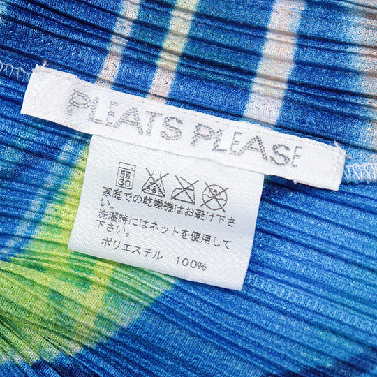 PLEATS PLEASE Cut polyester Blue yellow 3