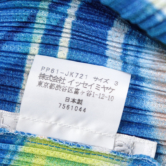 PLEATS PLEASE Cut polyester Blue yellow 3