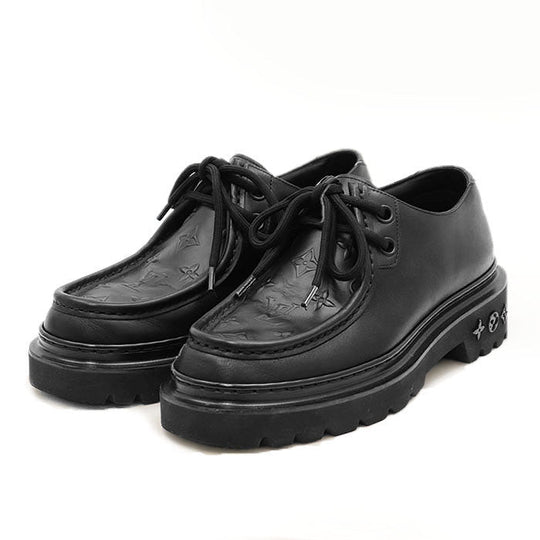 LOUIS VUITTON Dress shoes leather% black mens 40 Used Authentic