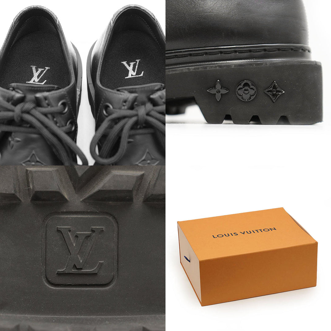 LOUIS VUITTON Dress shoes leather% black mens 40 Used Authentic
