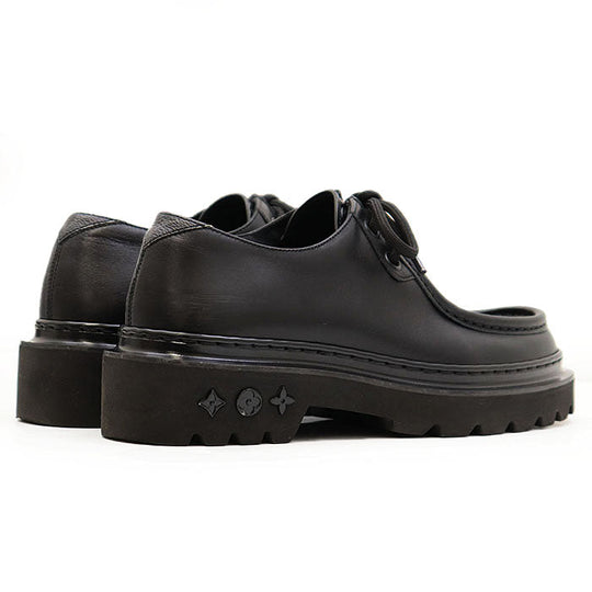 LOUIS VUITTON Dress shoes leather% black mens 40 Used Authentic