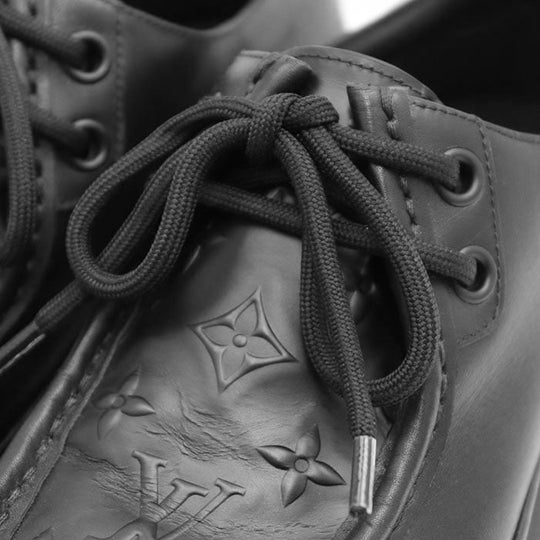 LOUIS VUITTON Dress shoes leather% black mens 40 Used Authentic