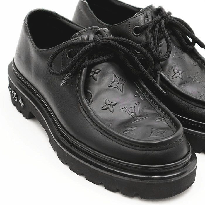 LOUIS VUITTON Dress shoes leather% black mens 40 Used Authentic