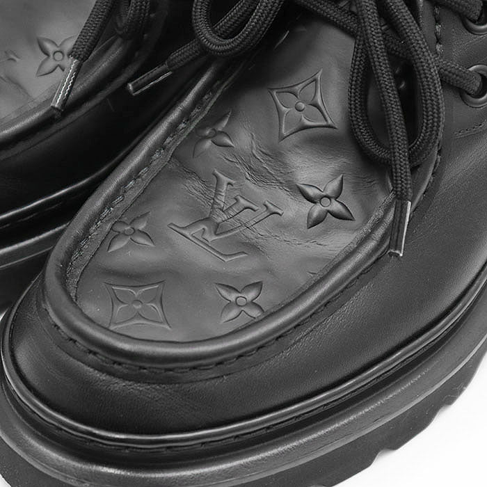 LOUIS VUITTON Dress shoes leather% black mens 40 Used Authentic