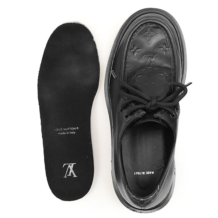 LOUIS VUITTON Dress shoes leather% black mens 40 Used Authentic
