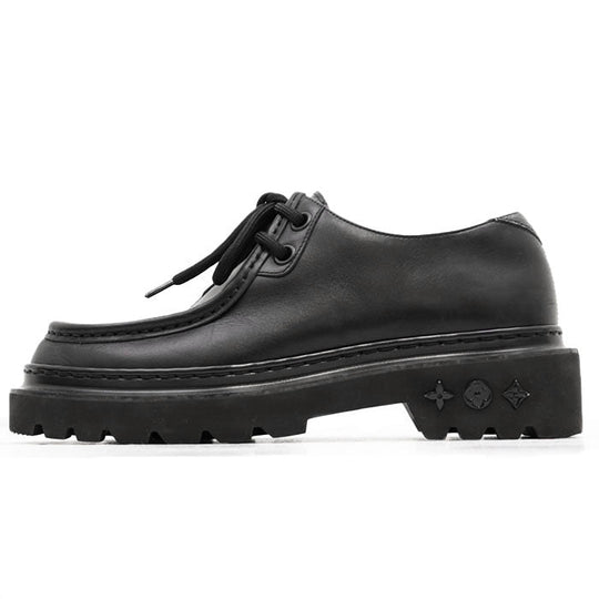 LOUIS VUITTON Dress shoes leather% black mens 40 Used Authentic