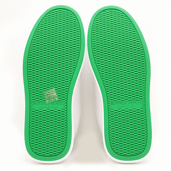 BOTTEGAVENETA sneakers leather% White, Green mens 44 Used Authentic