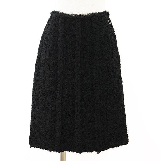 CHANEL skirt [Outer material] 56% nylon, 25% Lycra (spandex) [Lining] 100% silk black Women 38 Used Authentic