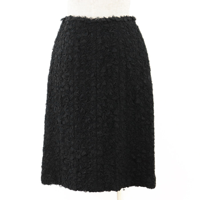 CHANEL skirt [Outer material] 56% nylon, 25% Lycra (spandex) [Lining] 100% silk black Women 38 Used Authentic