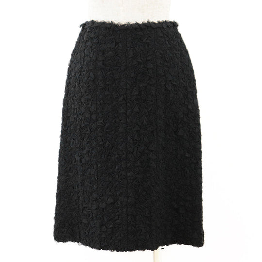 CHANEL skirt [Outer material] 56% nylon, 25% Lycra (spandex) [Lining] 100% silk black Women 38 Used Authentic