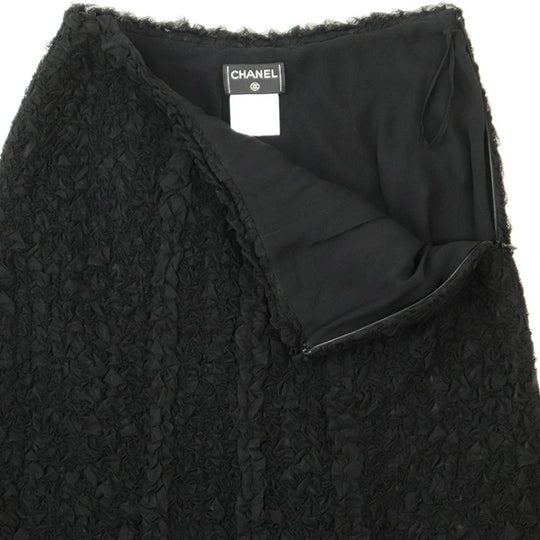 CHANEL skirt [Outer material] 56% nylon, 25% Lycra (spandex) [Lining] 100% silk black Women 38 Used Authentic