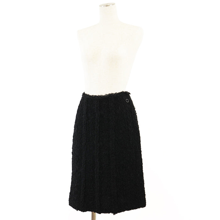 CHANEL skirt [Outer material] 56% nylon, 25% Lycra (spandex) [Lining] 100% silk black Women 38 Used Authentic