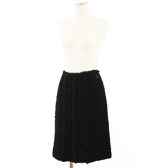 CHANEL skirt [Outer material] 56% nylon, 25% Lycra (spandex) [Lining] 100% silk black Women 38 Used Authentic