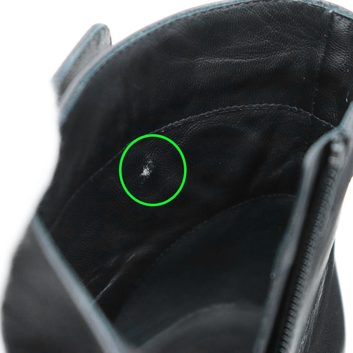 CHANEL boots leather black Women 38 C Used Authentic