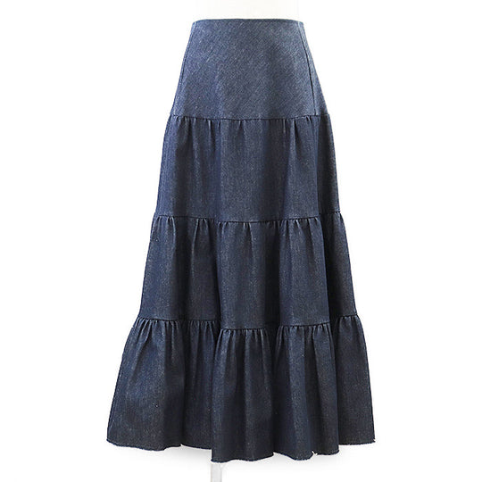 Chloe skirt [Outer material] 98% cotton, 2% elastane [Lining] 100% cotton Indigo Women 38 Used Authentic