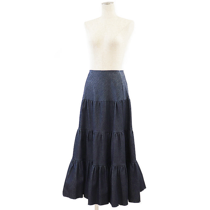 Chloe skirt [Outer material] 98% cotton, 2% elastane [Lining] 100% cotton Indigo Women 38 Used Authentic