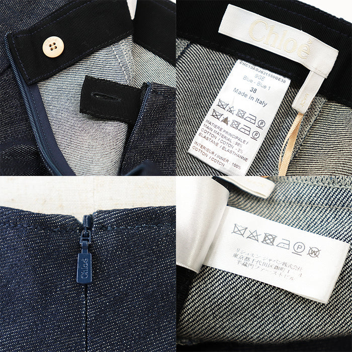 Chloe skirt [Outer material] 98% cotton, 2% elastane [Lining] 100% cotton Indigo Women 38 Used Authentic