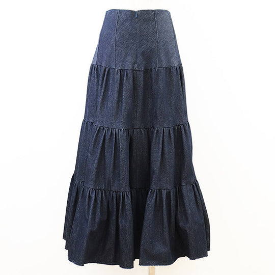 Chloe skirt [Outer material] 98% cotton, 2% elastane [Lining] 100% cotton Indigo Women 38 Used Authentic