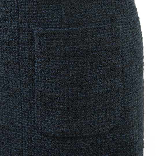 CHANEL skirt [Outer material] 55% cotton, 45% nylon [Lining] 100% silk Navy, Black Women 38 Used Authentic