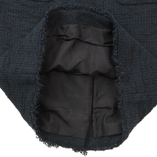 CHANEL skirt [Outer material] 55% cotton, 45% nylon [Lining] 100% silk Navy, Black Women 38 Used Authentic