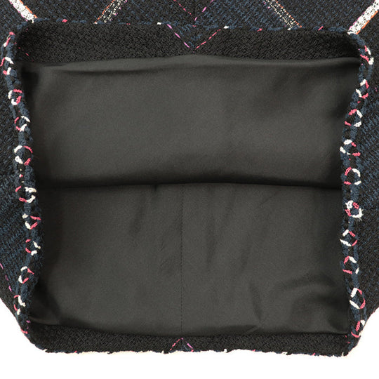 CHANEL skirt [Outer material] 45% cotton, 41% wool [Lining] 100% silk Navy Women 36 Used Authentic