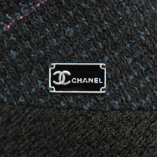CHANEL skirt [Outer material] 45% cotton, 41% wool [Lining] 100% silk Navy Women 36 Used Authentic