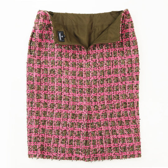 CHANEL skirt wool Pink, Olive P73672 42
